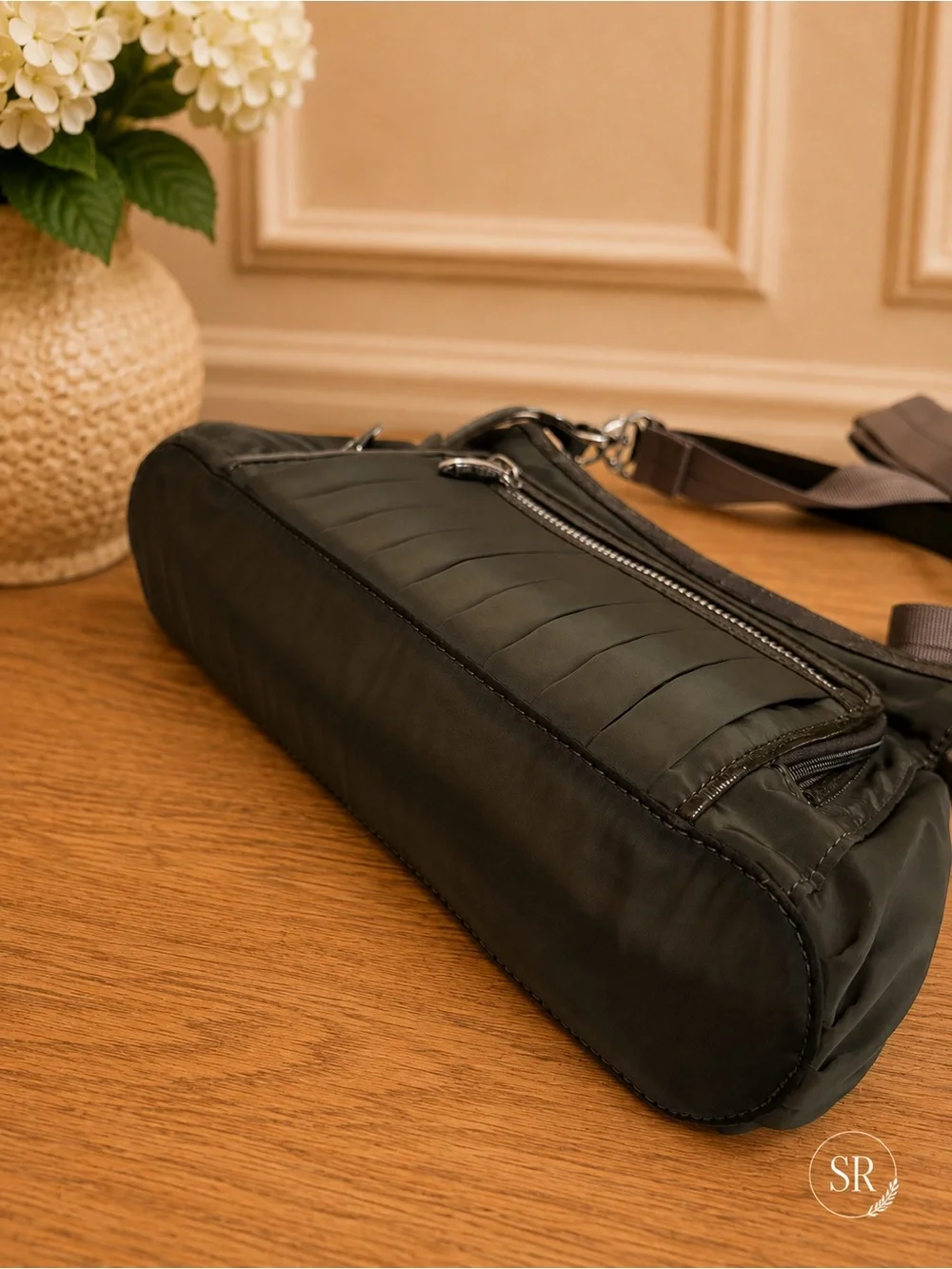 Brighton Go-Go Green Nylon Crossbody Shoulder Bag Convertible w Dust Bag